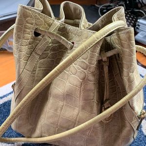 Brahmin bucket purse in green alligator